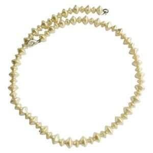 Vintage Czech 1950s faux pearl necklace